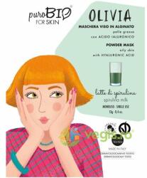 puroBIO cosmetics Masca Peel Off pentru Ten Gras cu Spirulina Olivia 13g