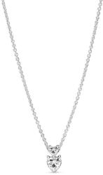 Pandora Dupla szív szikrázó collier ezüst nyaklánc - 391229C01-45 (391229C01-45)