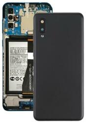  tel-szalk-1929702549 Samsung Galaxy A02 fekete akkufedél, hátlap, hátlapi kamera lencse (tel-szalk-1929702549)