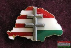 Vésnök Kft Kitűző - Nagy-Magyarország, osztott, kettős kereszttel