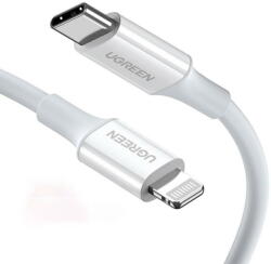 UGREEN USB-C to Lightning cable UGREEN US171, 3A, 0.25m (white) (28729) - vexio