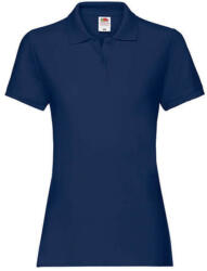 Fruit of the Loom Női Galléros póló Rövid ujjú Fruit of the Loom Premium Polo Lady-Fit - M (12), Sötétkék (navy)