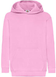 Fruit of the Loom Gyerek Pulóver Kapucnis Hosszú ujjú Fruit of the Loom Classic Hooded Sweat Kids - 140 (9-11), Világos rózsaszín (pink)