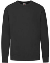 Fruit of the Loom Férfi pulóver hosszú ujjú Fruit of the Loom Lightweight Set-In Sweat - M, Fekete