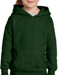 Gildan Gyerek Pulóver Kapucnis Hosszú ujjú Gildan Heavy Blend Youth Hooded Sweat - XL (176), Sötétzöld