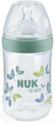 Nuk for Nature Silicone Soother Bottle - 260 ml, mărimea M, verde (10742003)
