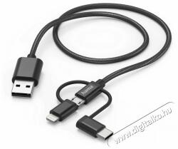 Hama E3 Adatkábel 3IN1 MICRO USB / TYPE-C / LIGHTNING 1, 5M (201536)
