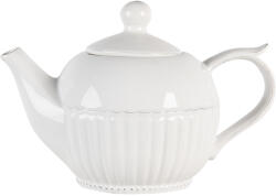 Clayre & Eef Ceainic ceramica alba 21x13x14 cm, 750 ml (PLTE)