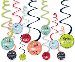 Amscan Serpentine decorative - Happy Birthday mix 12 buc