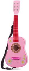 New Classic Toys Chitara roz cu flori (NC0348) - kidiko Instrument muzical de jucarie