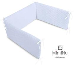 MimiNu - Aparatoare matlasata din catifea moale, Cu fermoar, Cu husa detasabila si lavabila, Pentru patut 120X60 cm, Blue (6426972006767)