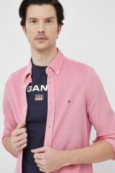 Tommy Hilfiger pamut ing férfi, legombolt galléros, piros, slim - piros S