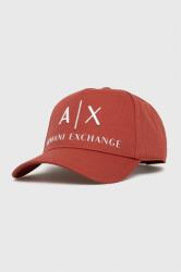 Armani Exchange pamut sapka narancssárga, nyomott mintás - narancssárga Univerzális méret