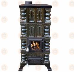 eSemineu Green Terracotta Stove with Hob 7kW