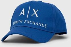 Armani Exchange pamut sapka fekete, nyomott mintás - kék Univerzális méret