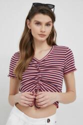 Pepe Jeans t-shirt Cody női, bordó - burgundia M