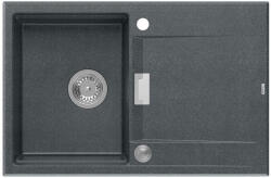 Quadron Chiuveta compozit incastrata Quadron Unique Oven negru diamant - inox 76x50 cm (HQO7650U8_BS) Chiuveta