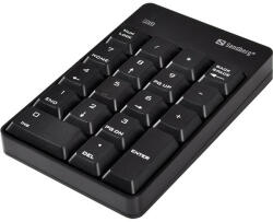 SANDBERG Billentyűzet Vezeték Nélküli - Wireless Numeric Keypad 2 (numerikus billentyűzet; fekete) (630-05)