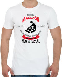 printfashion Masszőr vagyok - Férfi póló - Fehér (12607898)