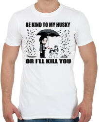 printfashion John Wick Husky - Férfi póló - Fehér (12566753)
