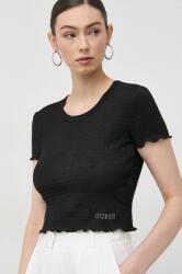 Guess t-shirt SMOKED női, fekete, W3GP34 KBQI0 - fekete M