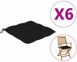 vidaXL Perne de scaun, 6 buc. , negru, 40x40x7 cm, textil oxford (314883)