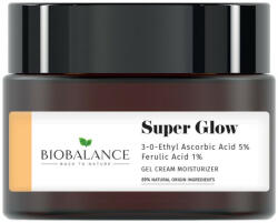 BIOBALANCE Super Glow Crema-gel iluminatoare cu Acid Ascorbic 5% + Acid Ferulic 1%, antirid, impotriva petelor pigmentare, Bio Balance, 50 ml