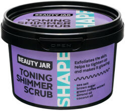 Beauty Jar Scrub stralucitor tonifiant cu cafea verde si sare de mare, Shape Line, Beauty Jar, 360 g