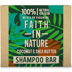 Faith in Nature Sampon natural solid nutritiv cu cocos si unt de shea pentru par uscat, Faith in Nature, 85 g