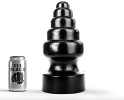 All Black Dop Anal Piramid Pleasure, PVC, Negru, 29 cm