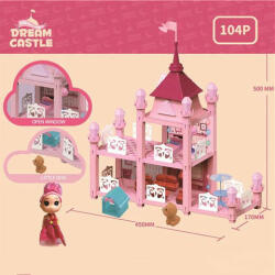 Magic Toys Katie rózsaszín álom kastélya 104db-os játékszett MKO425720