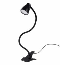 Northix Asztali lámpa klipszel - USB - fekete