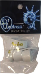 D'ANDREA R4 PAC LG TF WHT - Pack of 3 Plastic Fingerpicks and 1 Plstic Thumb Pick (Large) - E136E