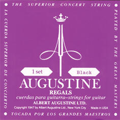 AUGUSTINE REG BLACK SETS - Regal Black classical guitar set Light Tension - C216C