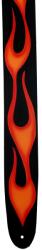 D'ANDREA LA-4 - Guitar and Bass Strap Not padded leather (Airbrushed Flame) - S845S