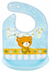  Bocioland műanyag zsebes előke - Kék Maci