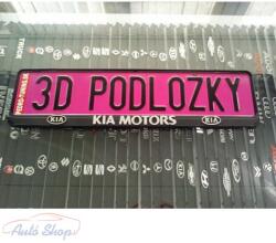 Kia 3D rendszámtábla tartó , Rendszámtábla keret , Rendszámtáblatartó