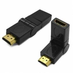SBOX HDMI - HDMI F/M 360° adapter, aranyozott