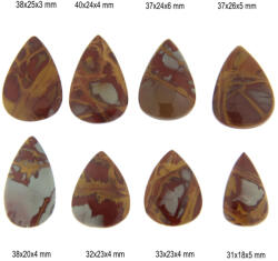 Cabochon din Jasp Noreena Natural - Picatura 31-40 x 18-26 x 3-6 mm - 1 Buc