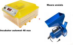 Micul Fermier Pachet Promotional Moara Uruiala si Incubator Automat 48 oua de gaina (incu-ypan)