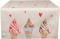 Clayre & Eef Traversa masa bumbac Ice Creams 50x140 cm (FAS64) Fata de masa