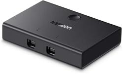UGREEN Switch USB Sharing Ugreen USB-B x 2 conectare prin USB 2.0 include Cablu 1.5m Negru (30345)