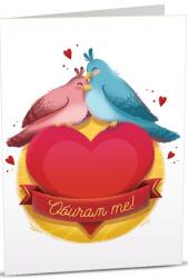 Art Cards Картичка Art Cards - Две пиленца са кацнали върху сърце (ART26)
