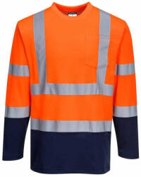 Portwest S280 jól láthatósági hosszú ujjú póló narancs (S280ONRXL)