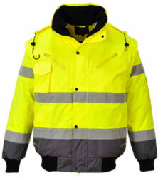 Portwest C465 Három az egyben bomber dzseki EN 471 sárga - szürke (C465YGYXXXL)