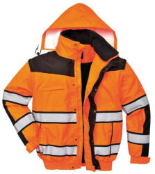Portwest C466 Jól láthatósági bomber dzseki narancs-fekete (C466OBR4XL)