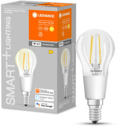 OSRAM Smart+ WIFI kisgömb filament LED E14, 4W, 470lm, 2700K (4058075609778)