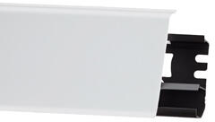 Arbiton -Indo 7 cm-es parkettaszegélyléc (250 cm) gumi szegélyes, vízálló, rögzítősines: Fehér (187276073000000640 - INDO - 40 - WHITE MAT)