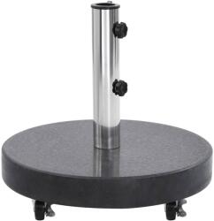 vidaXL Suport umbrelă de soare, negru, 30 kg, granit, rotund (48564)