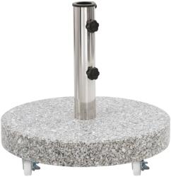 vidaXL Suport umbrelă de soare, gri, 30 kg, granit, rotund (48562)